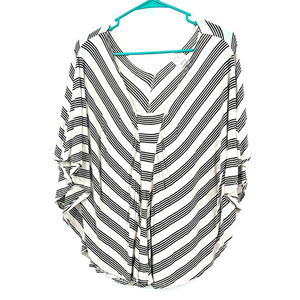 Ella Moss size Small rayon flax blend short sleeve blouse‎ poncho like style